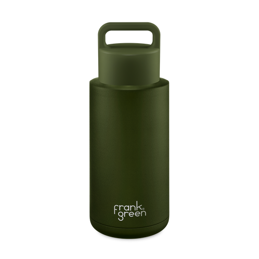Ceramic Reusable Bottle (Grip Finish) with Grip Lid - 34oz / 1,000ml