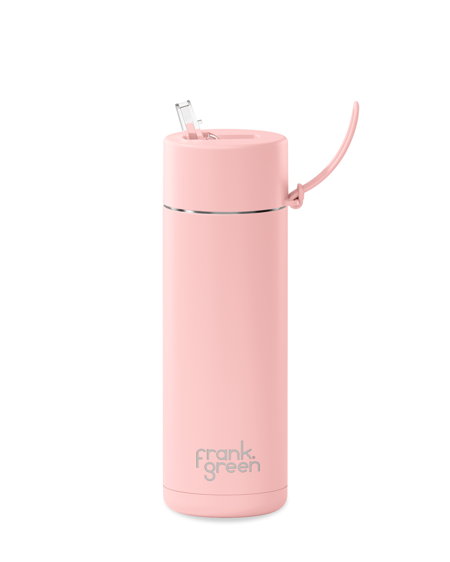 20oz reusable water bottle with Straw Lid in Blushed