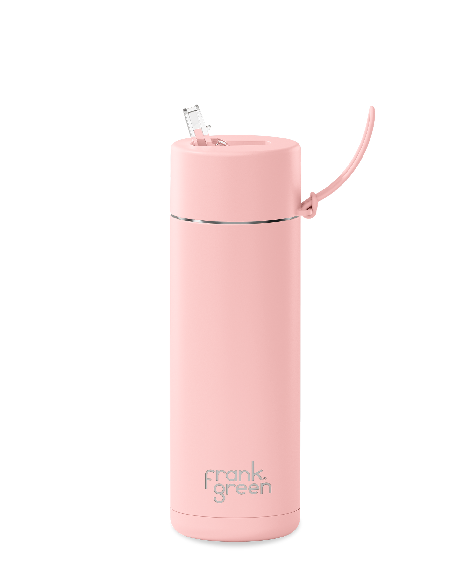 20oz reusable water bottle with Straw Lid in Blushed