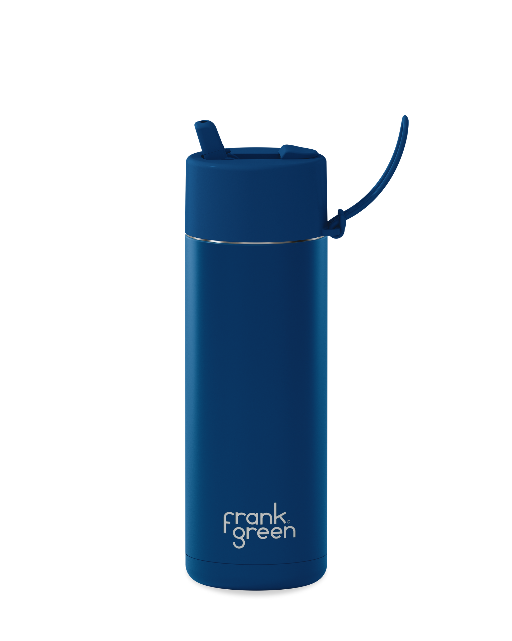 20oz reusable water bottle with Flip Straw Lid in Deep Ocean