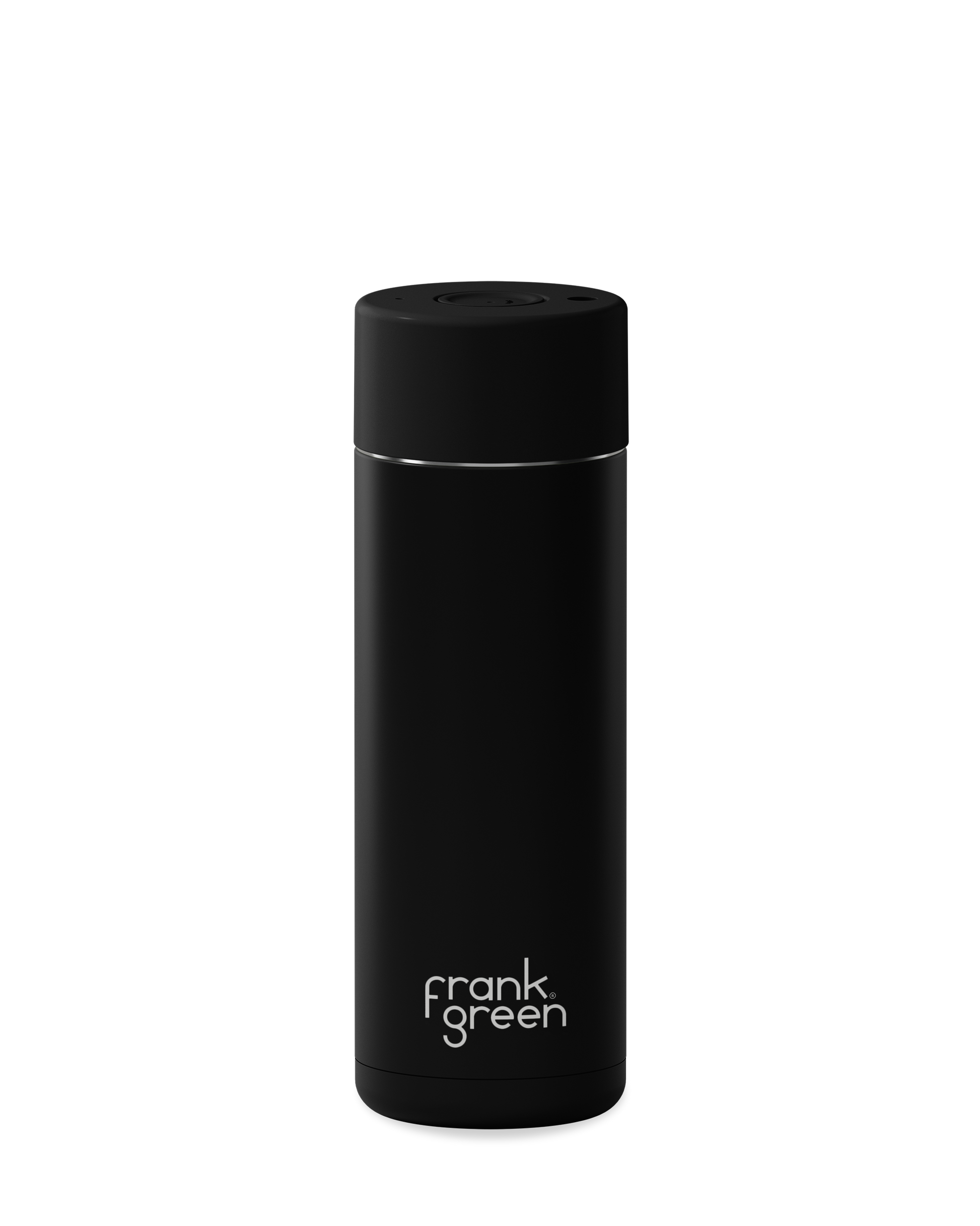 20oz reusable water bottle with Button Lid in Midnight