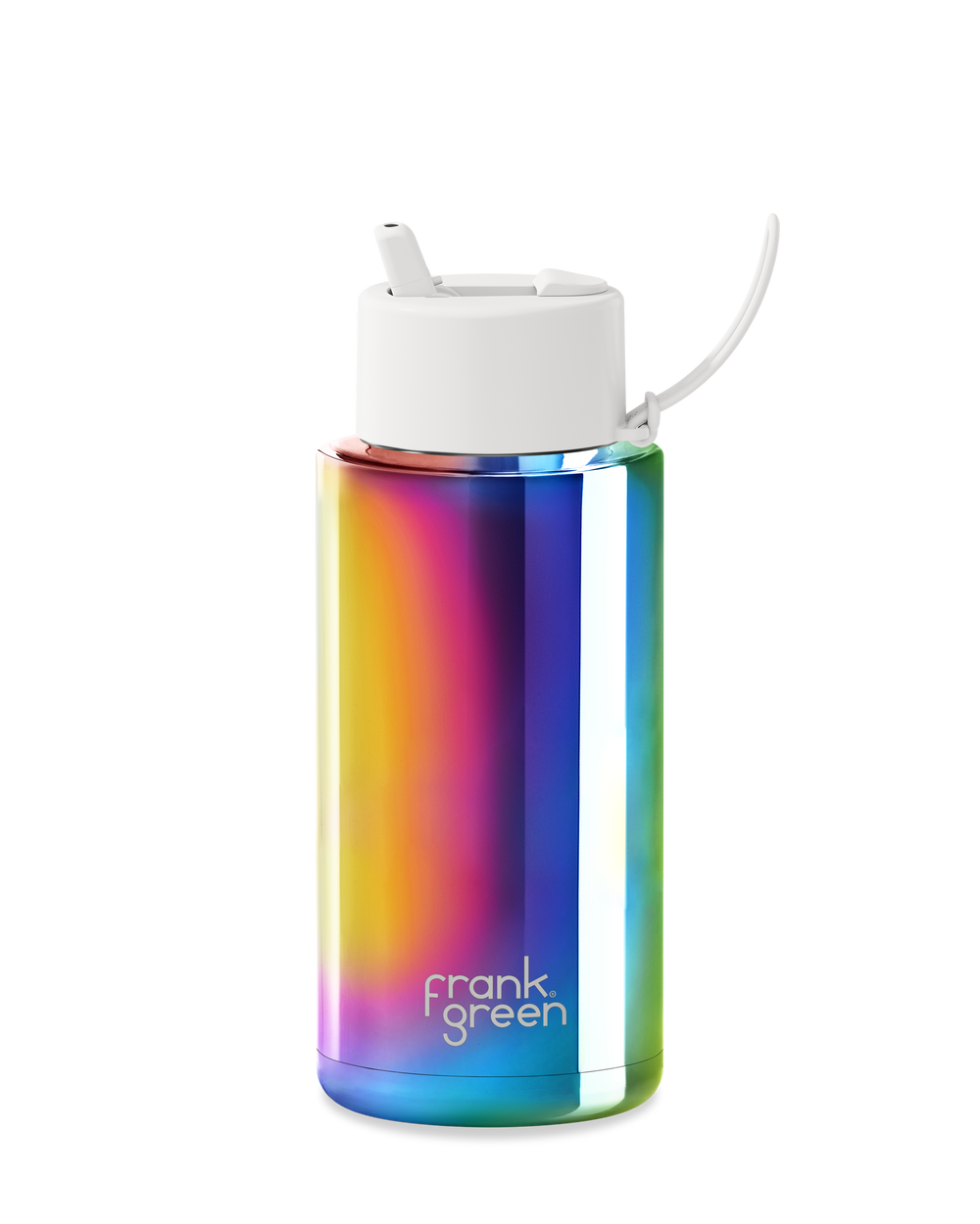 Ceramic Reusable Bottle - 34oz / 1,000ml - Chrome Rainbow