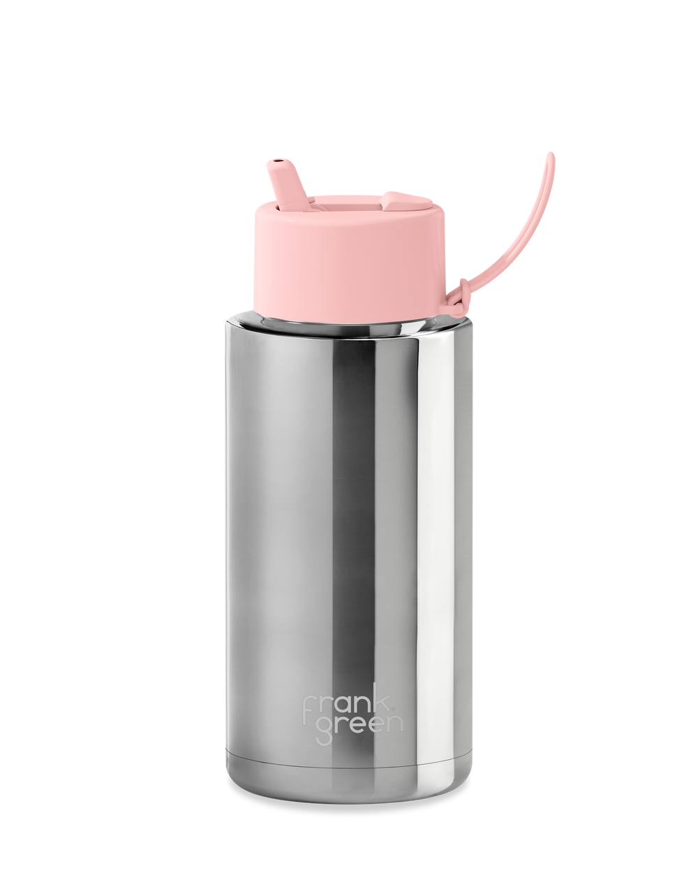 Ceramic Reusable Bottle - 34oz / 1,000ml - Chrome Silver