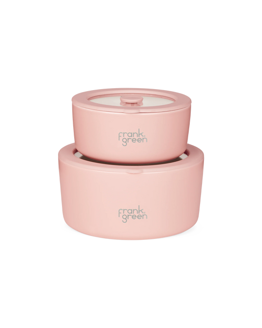 Porcelain Bowls with Glass Lids (2 Pack) - 700ml & 1500ml