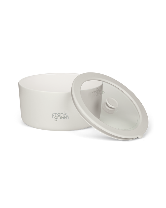 Porcelain Bowl with Glass Lid - 1,500ml