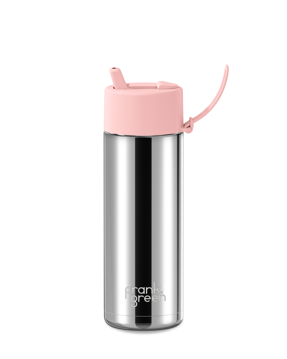 20oz Chrome Bottle with Flip Straw Lid