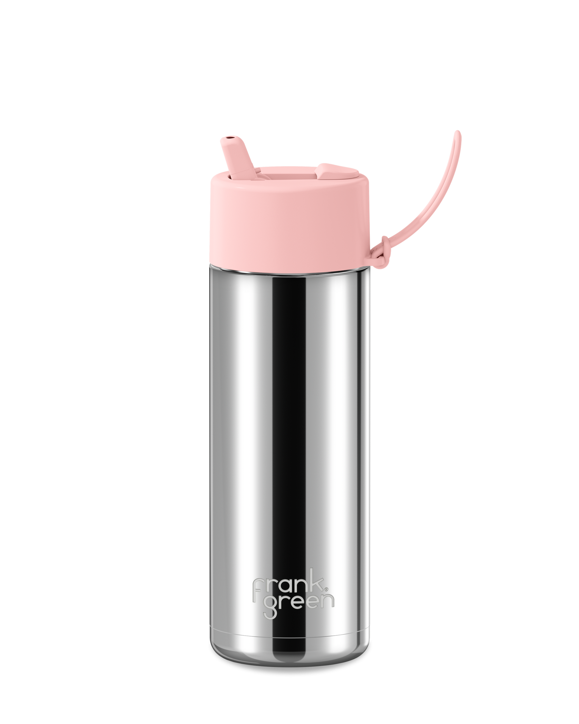 20oz Chrome Bottle with Flip Straw Lid