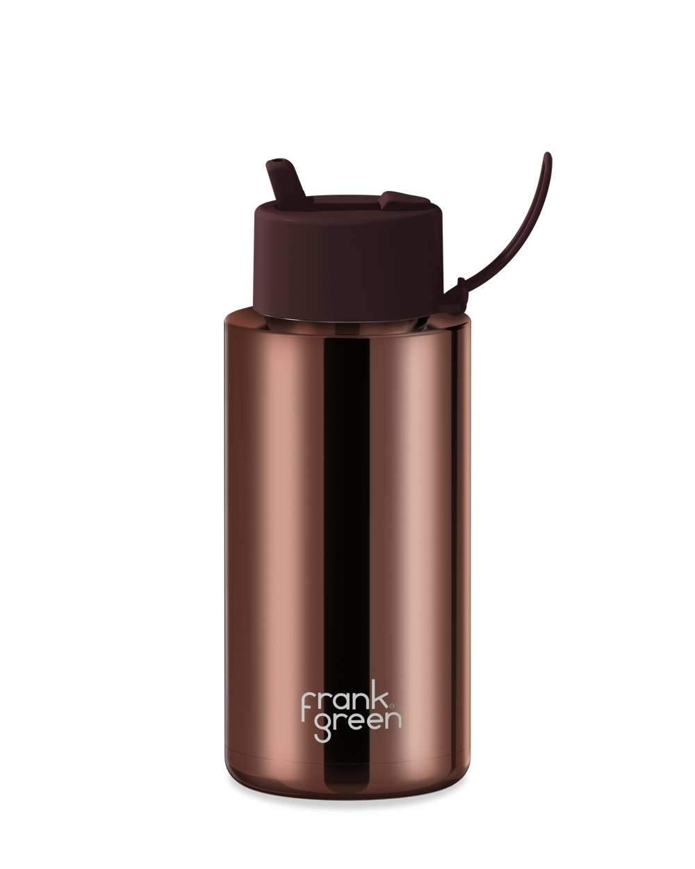 34oz Chrome Bottle with Flip Straw Lid