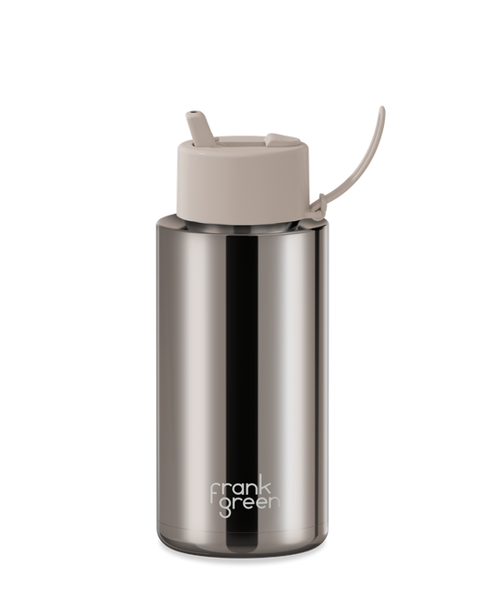 1L Chrome Ceramic Reusable Bottle