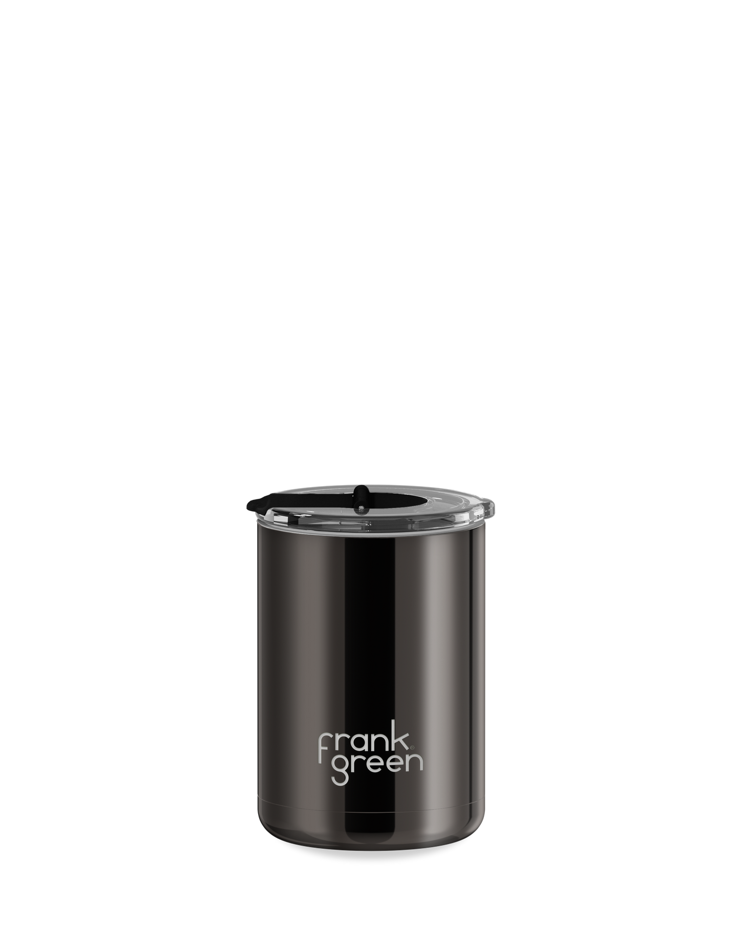 12oz Chrome Cup with Screw-in Hinge Lid