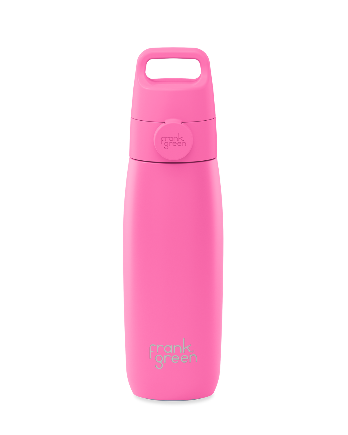 20oz frank green reusable water bottle with a grip handle lid