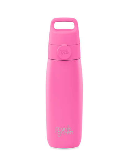 20oz frank green reusable water bottle with a grip handle lid
