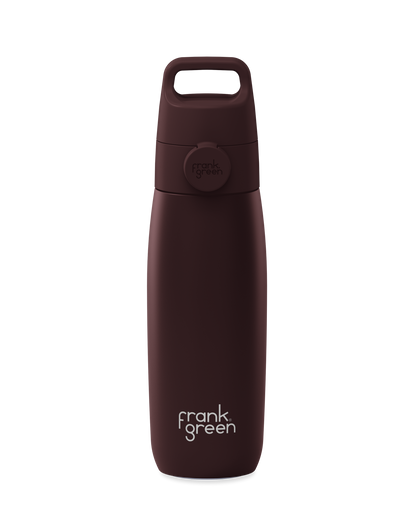20oz frank green reusable water bottle with a grip handle lid