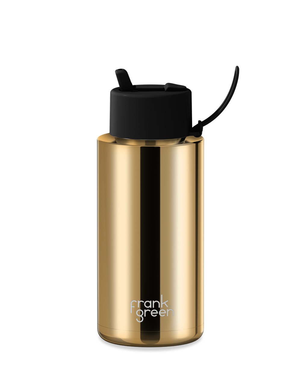34oz Chrome Bottle with Flip Straw Lid