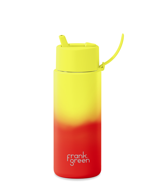 34oz SS Single Wall Bottle Colour Change with Flip Straw Lid